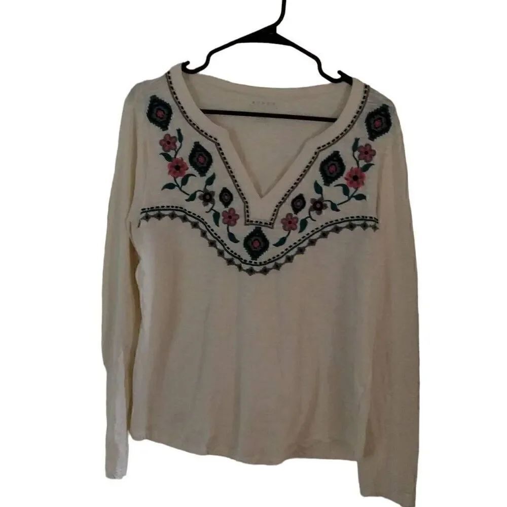 Roper Embroidered Bohemian Tunic, BoHo Style, Medium